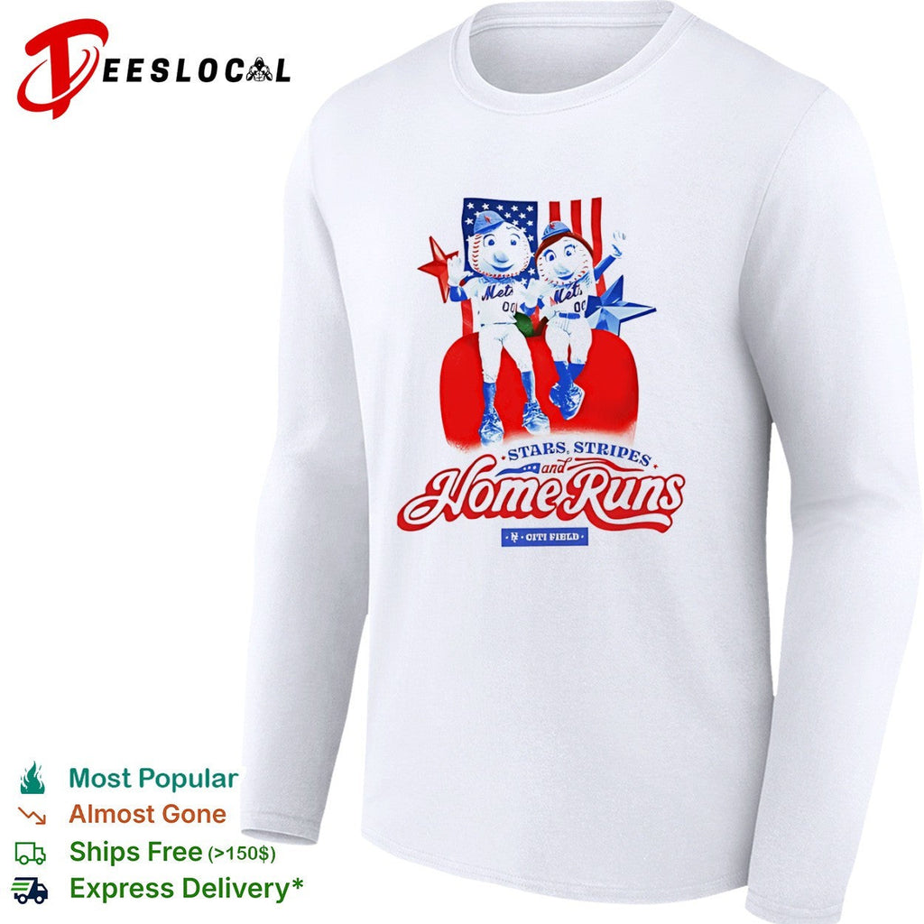 Mr and Mrs Met New York Mets Stars Stripes and Citi Field shirt Unisex