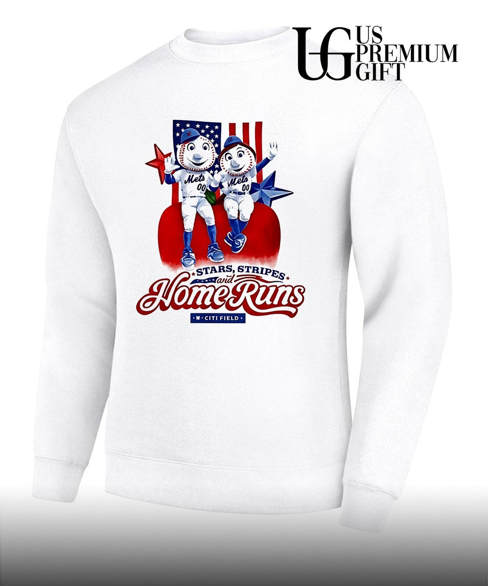 Mr. and Mrs. Met New York Mets Stars Stripes and Home Runs Citi Field shirt Unisex
