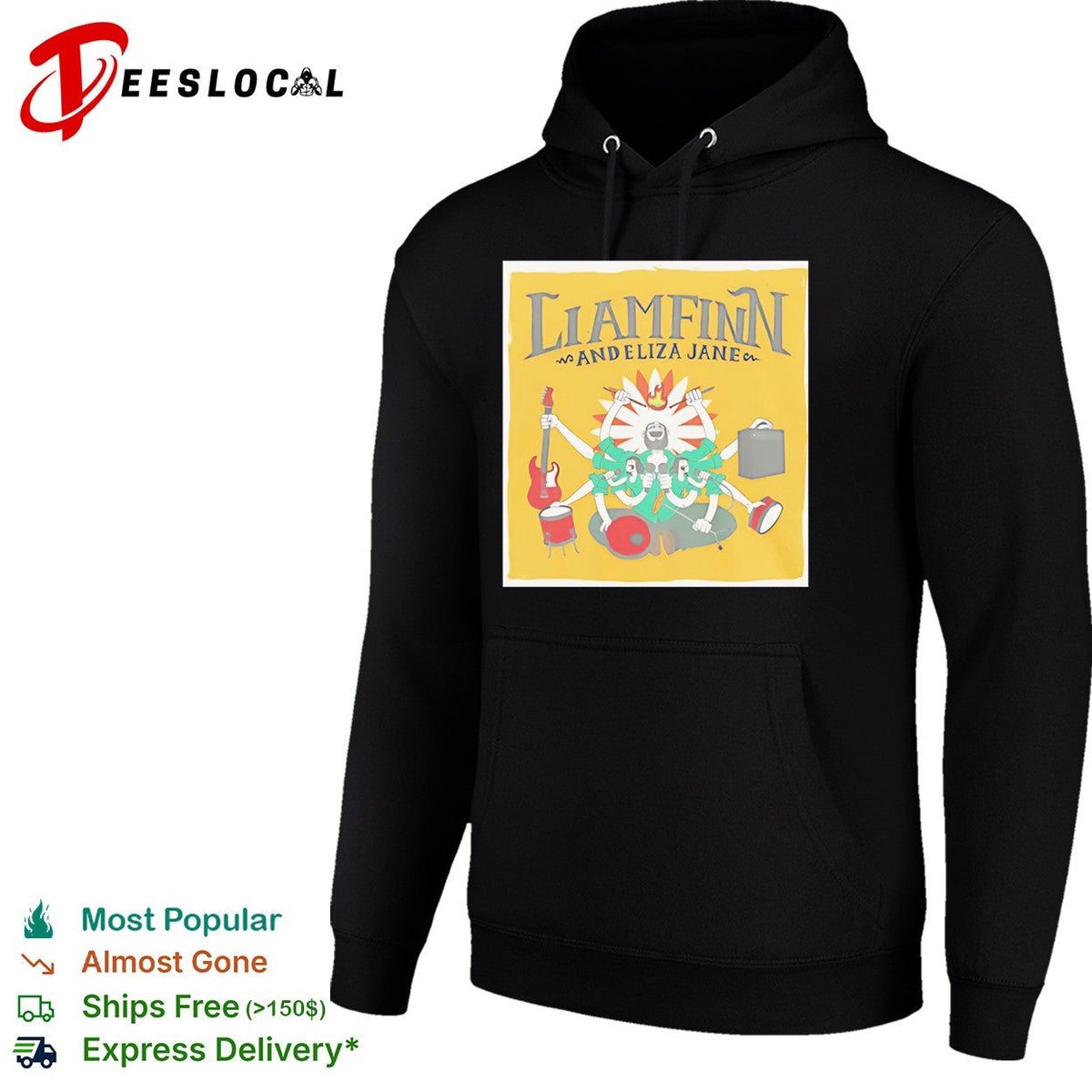Multi-armed musician mandala concert duo colorful art shirt Unisex