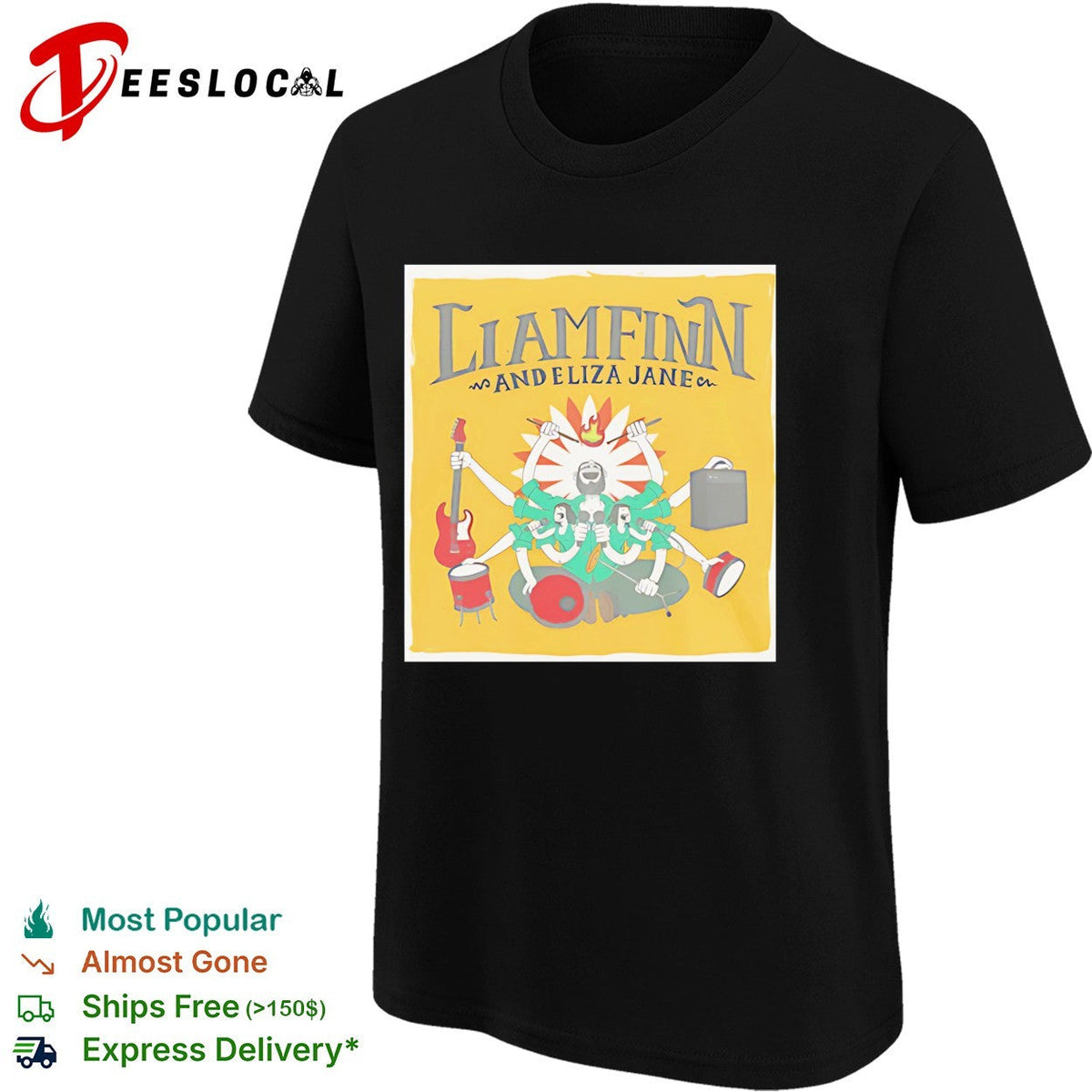 Multi-armed musician mandala concert duo colorful art shirt Unisex