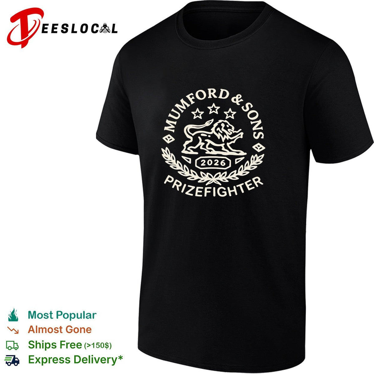 Mumford and Sons Prizefighter Tour 2026 shirt Unisex