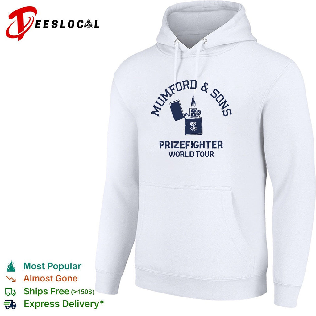 Mumford and Sons Prizefighter World Tour Zippo Lighter Logo Band Concert shirt Unisex
