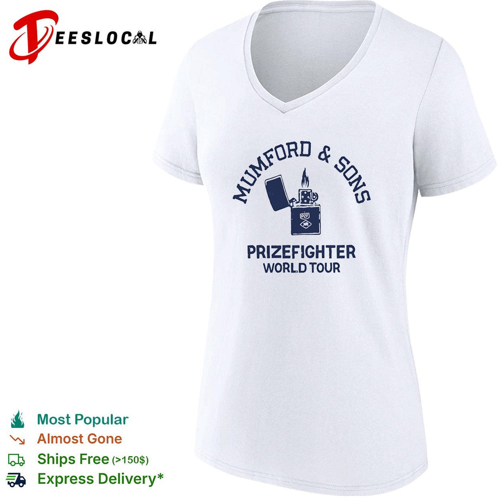 Mumford and Sons Prizefighter World Tour Zippo Lighter Logo Band Concert shirt Unisex