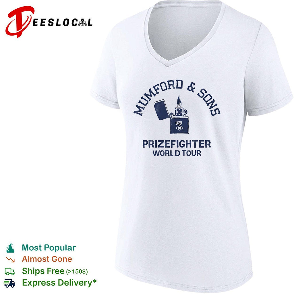 Mumford and Sons Prizefighter World Tour lighter shirt Unisex
