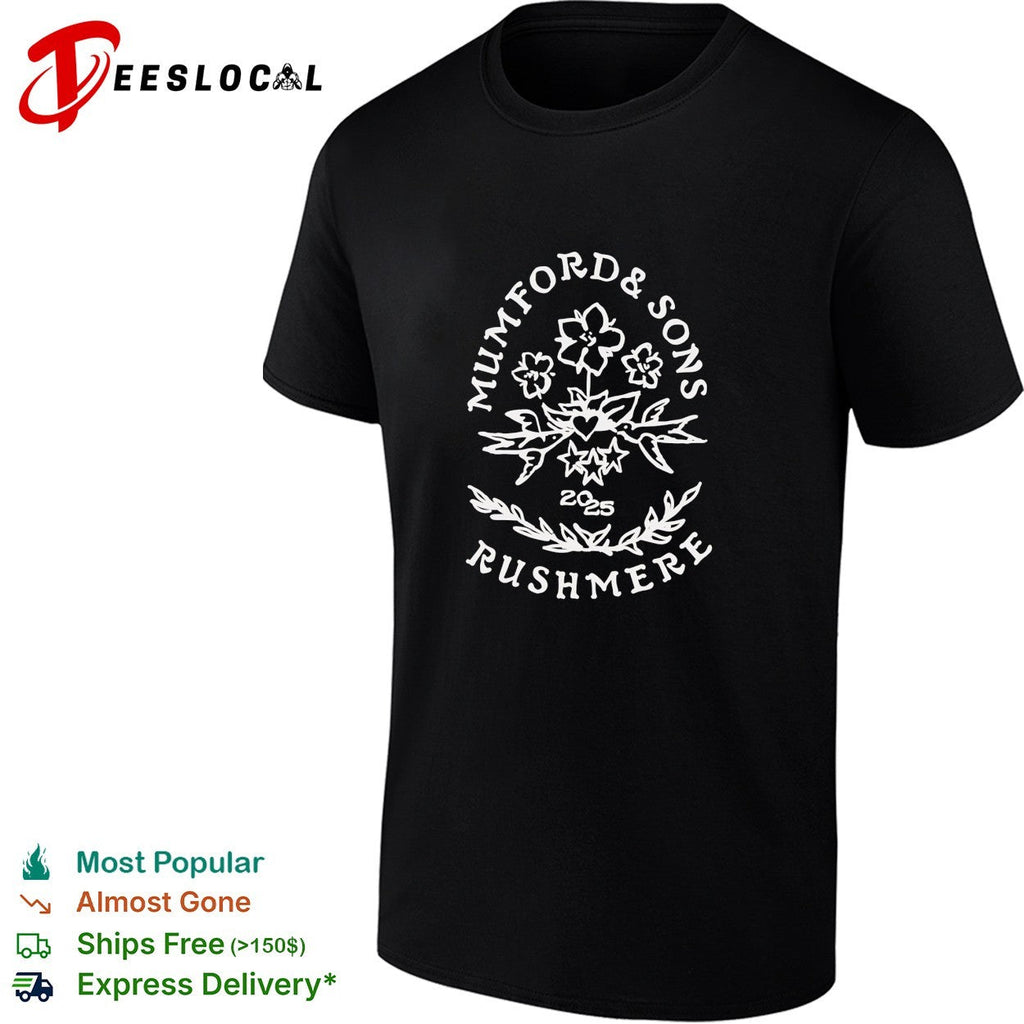Mumford and Sons Rushmere 2025 floral wreath logo shirt Unisex