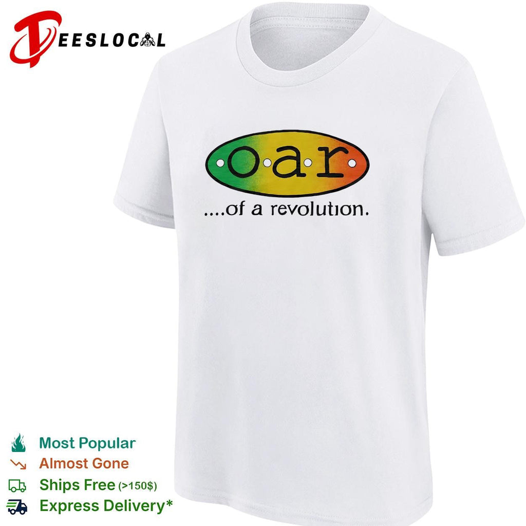 Music duo of a revolution rainbow gradient oval logo shirt Unisex