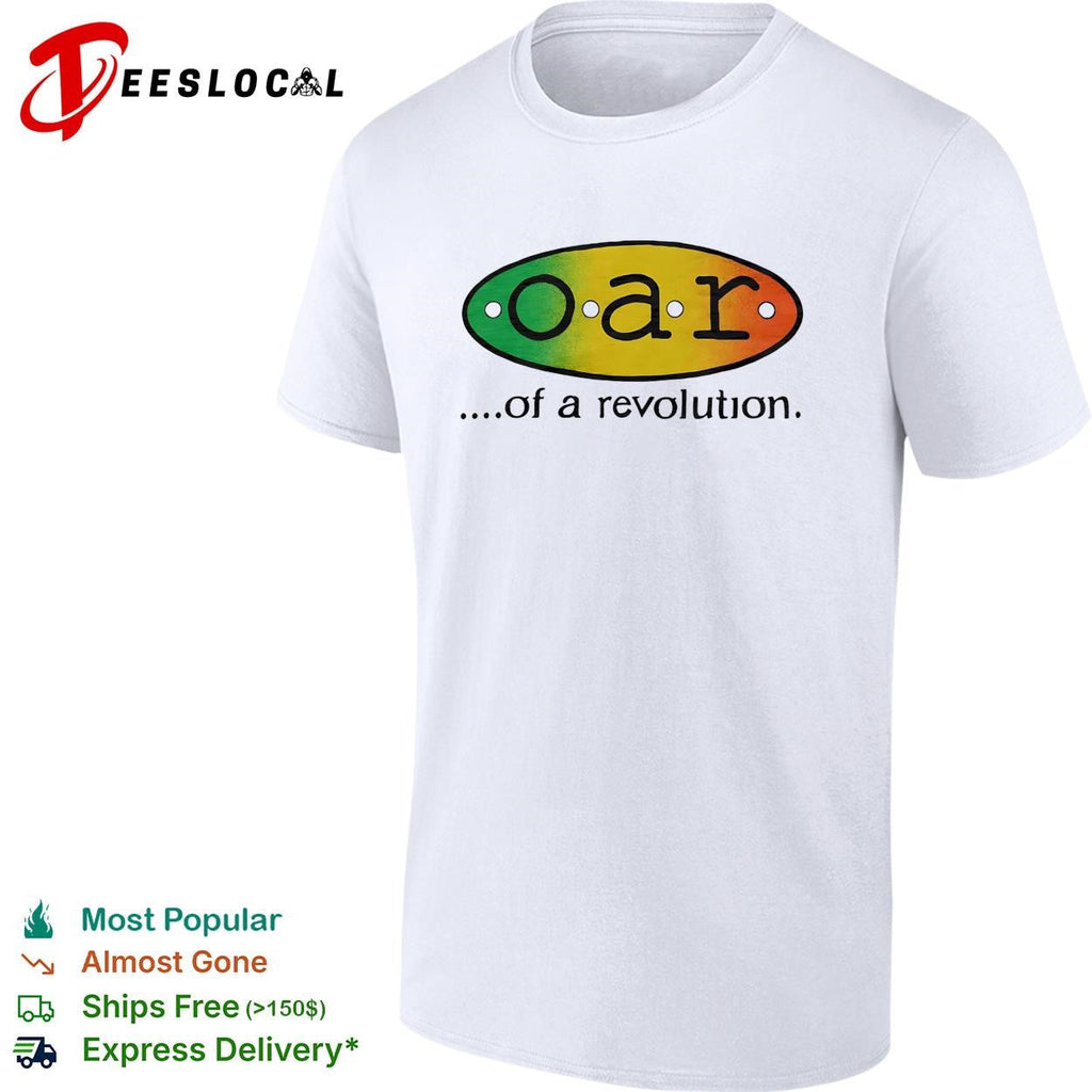 Music duo of a revolution rainbow gradient oval logo shirt Unisex