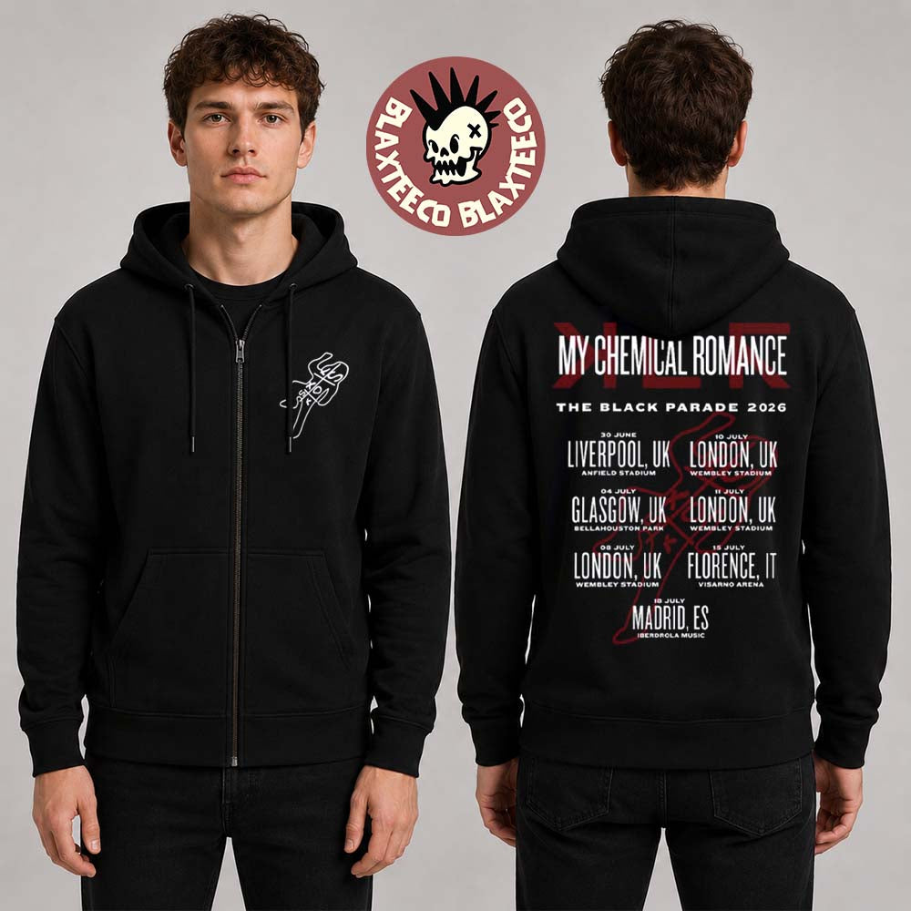 My Chemical Romance The Black Parade 2026 Tour EU And UK Merch Dates Back Zip Up Unisex