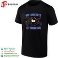 My anxiety is tingling spider cartoon horror humor shirt Unisex
