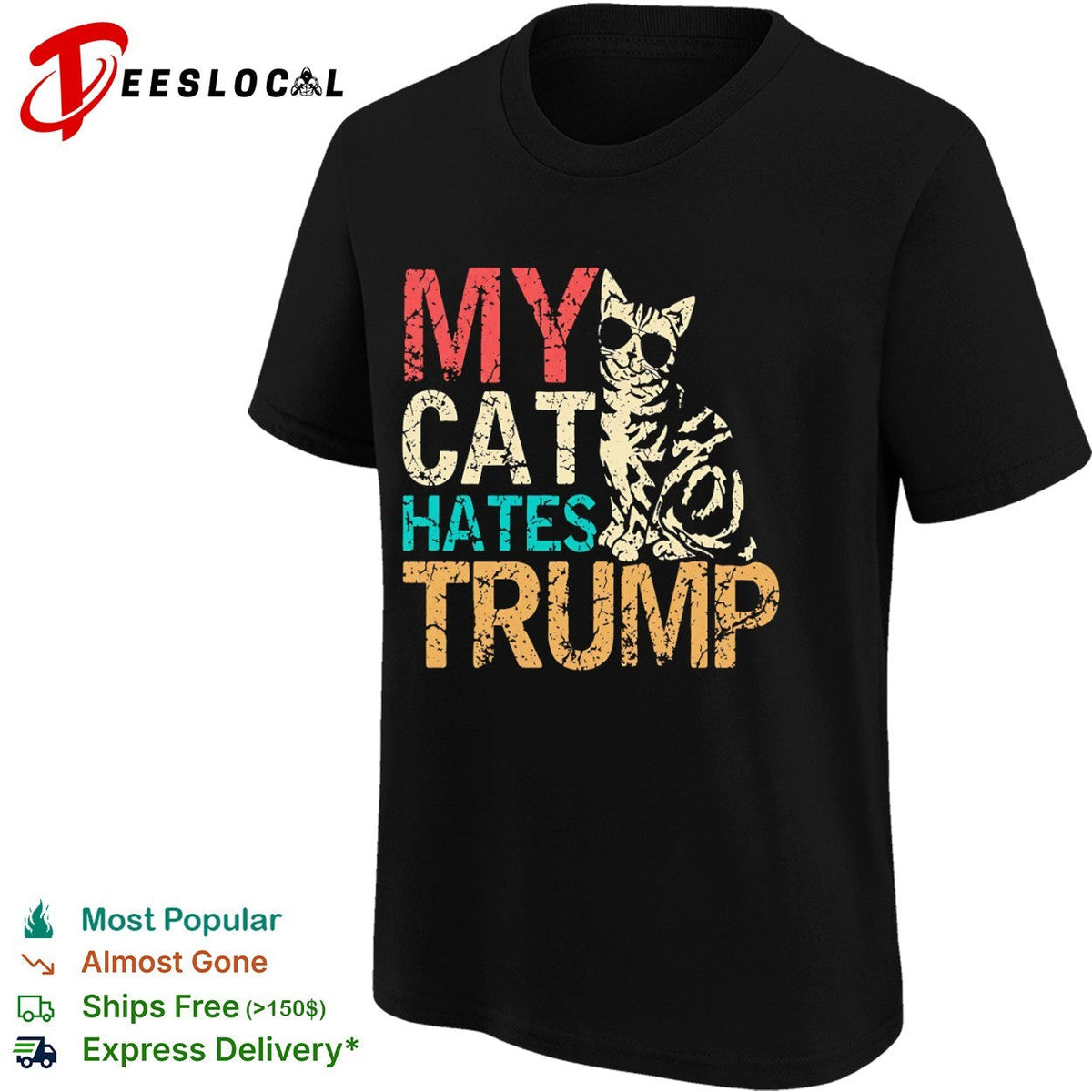My cat hates Trump shirt Unisex