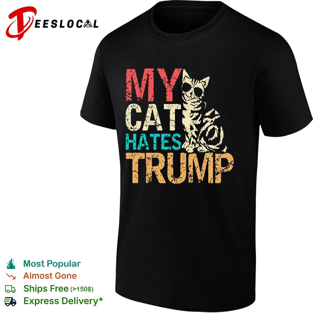 My cat hates Trump shirt Unisex