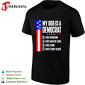 My dog is a democrat free housing free health care USA flag shirt Unisex