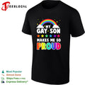 My gay son makes me so proud rainbow stars clouds LGBT pride support shirt Unisex