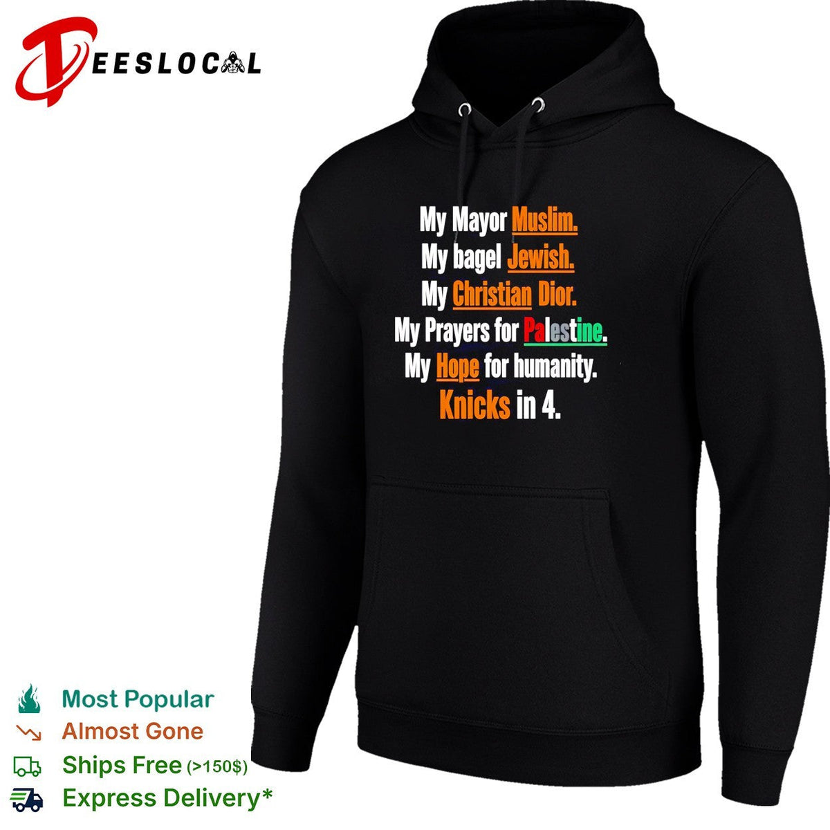 My mayor muslim my bagel jewish my hope for humanity Knicks in 4 shirt Unisex