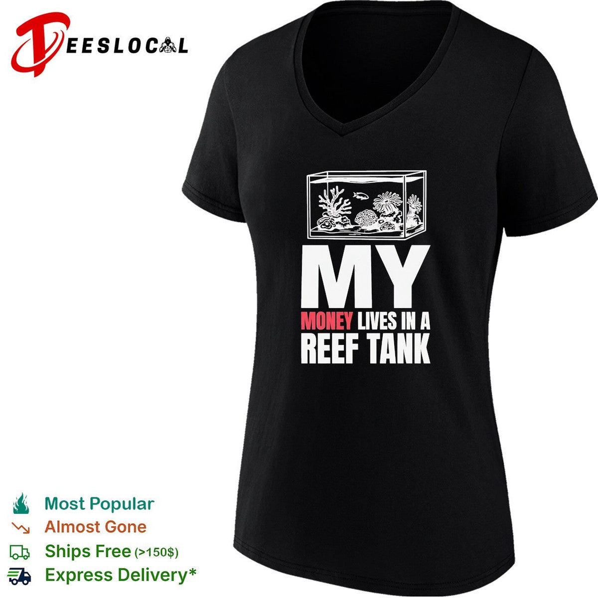 My money lives in a reef tank shirt Unisex