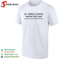 My temper is shorter than my dad’s hair savage joke bold text shirt Unisex