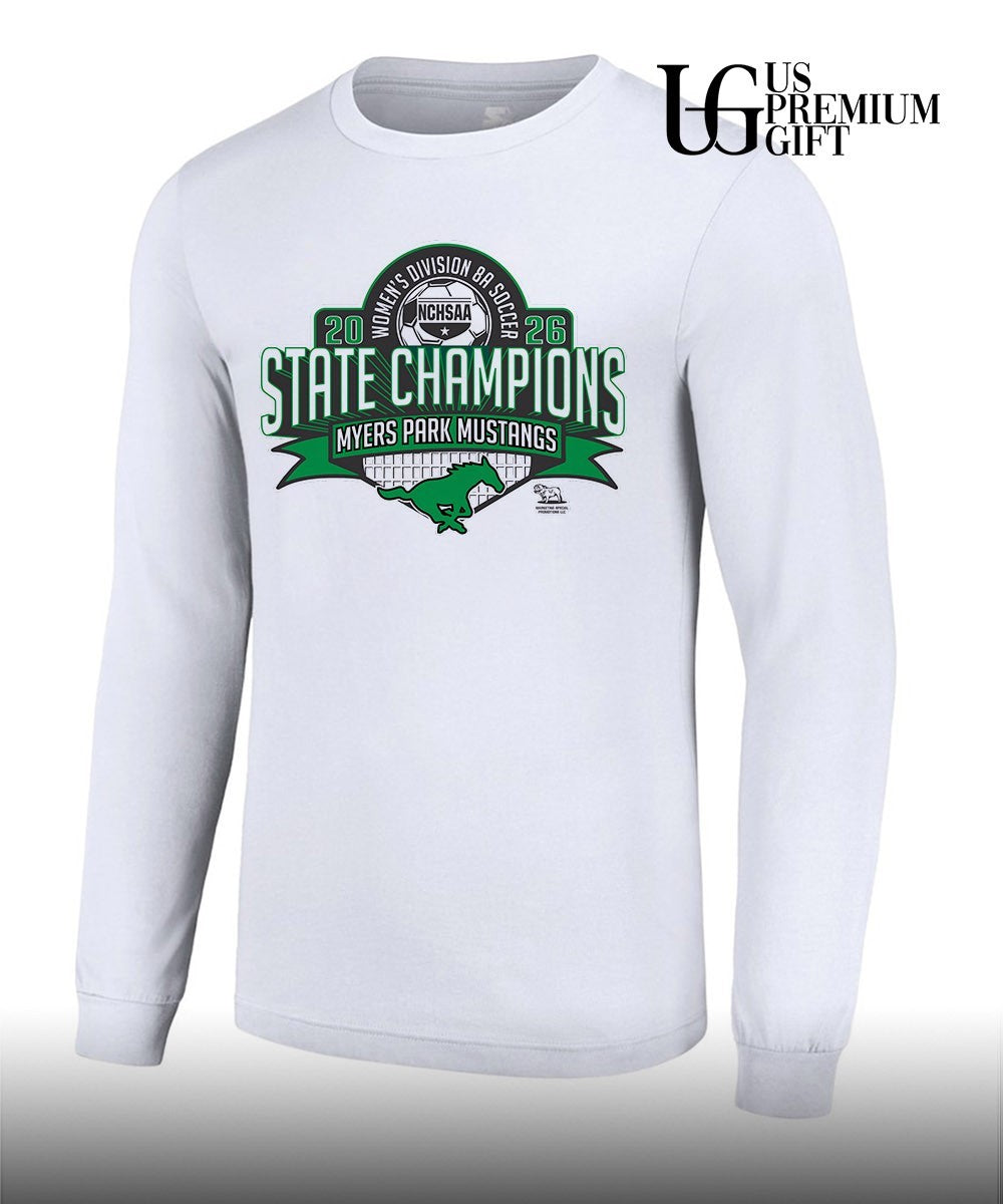 Myers Park Mustangs NCHSAA Women’s Division 8A Soccer State Championship 2026 shirt Unisex