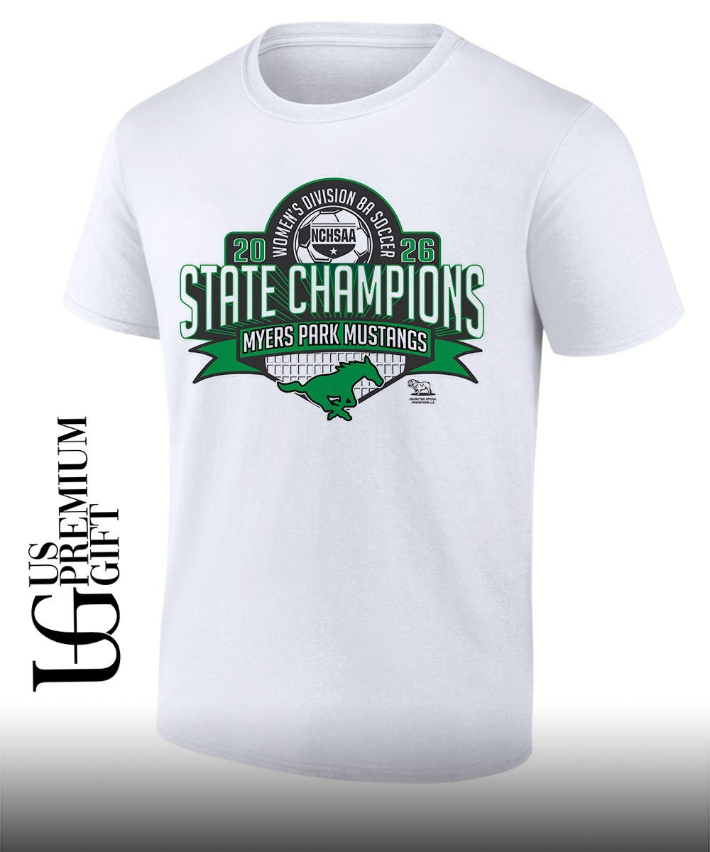 Myers Park Mustangs NCHSAA Women’s Division 8A Soccer State Championship 2026 shirt Unisex