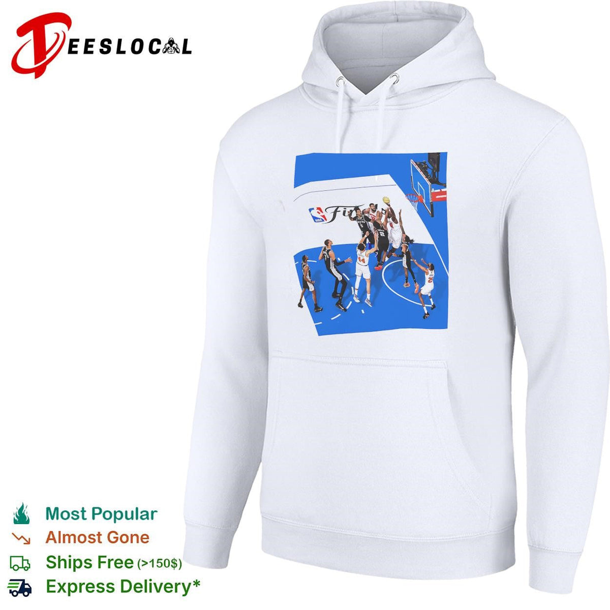 NBA Finals aerial overhead basketball game play action photo art shirt Unisex