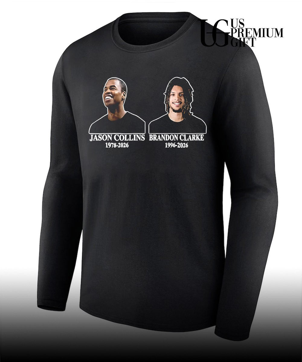 NBA Player Jason Collins 1978-2026 and Brandon Clarke 1996-2026 Memorial tribute shirt Unisex
