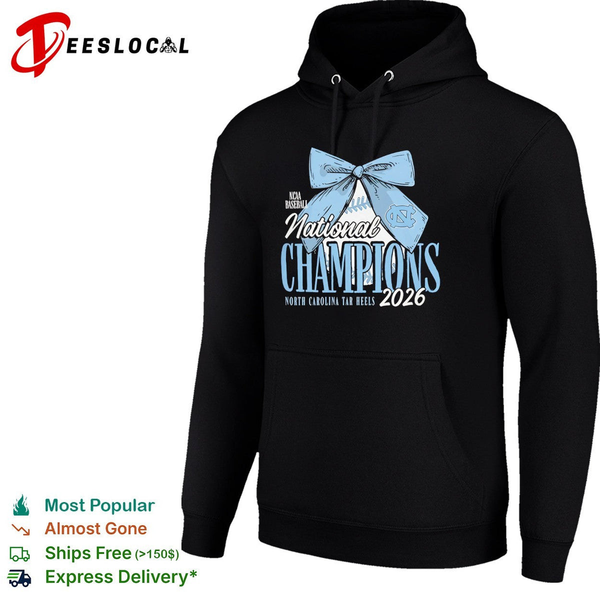 NCAA Baseball National Champions 2026 North Carolina Tar Heels Bow Ribbon shirt Unisex