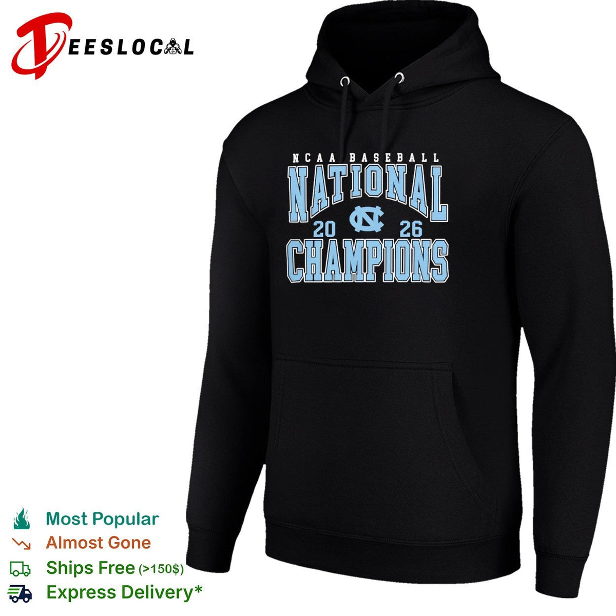 NCAA Baseball National Champions 2026 North Carolina Tar Heels logo shirt Unisex