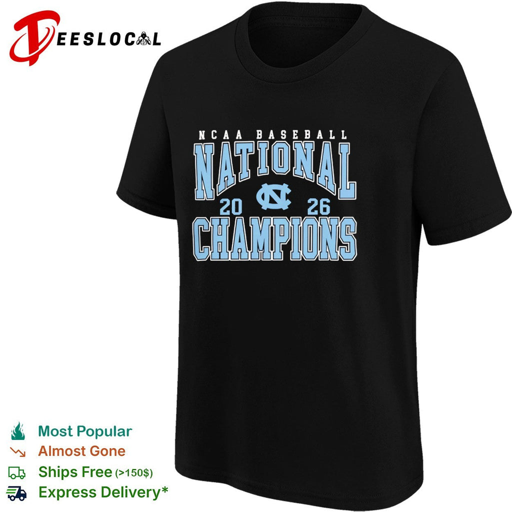 NCAA Baseball National Champions 2026 North Carolina Tar Heels logo shirt Unisex
