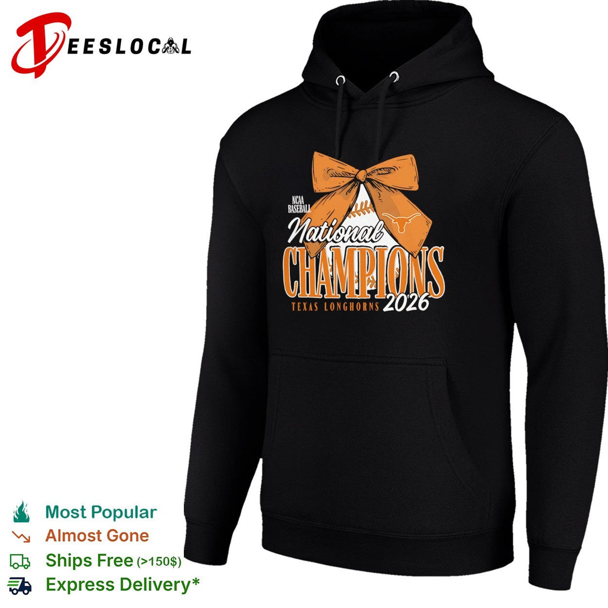 NCAA Baseball National Champions 2026 Texas Longhorns with Bow shirt Unisex