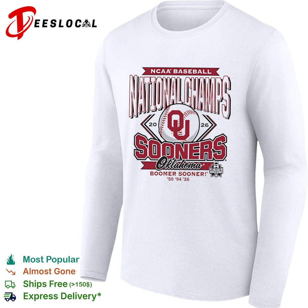 NCAA Baseball National Champs Oklahoma Sooners Boomer Sooner 50 94 26 2026 shirt Unisex