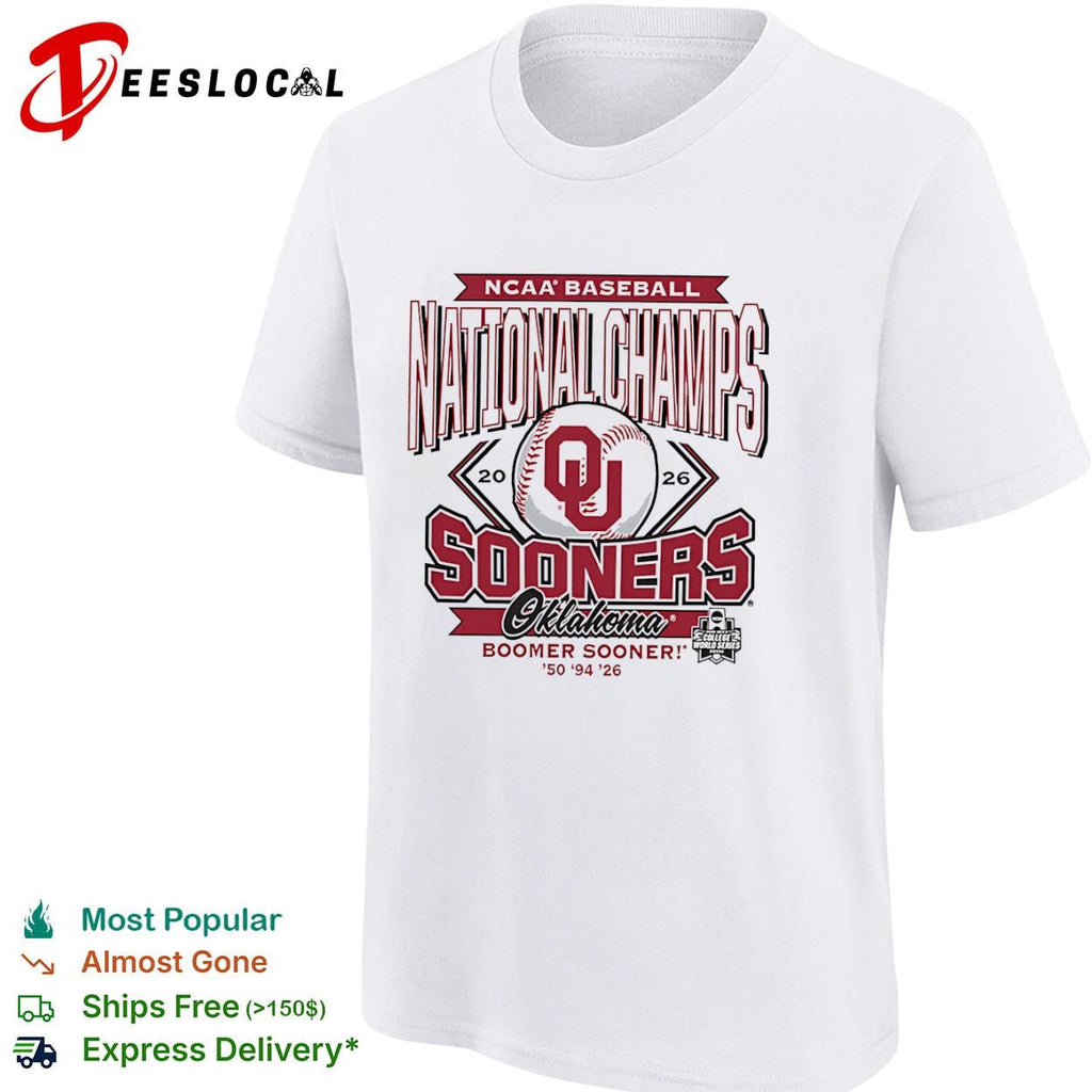 NCAA Baseball National Champs Oklahoma Sooners Boomer Sooner 50 94 26 2026 shirt Unisex