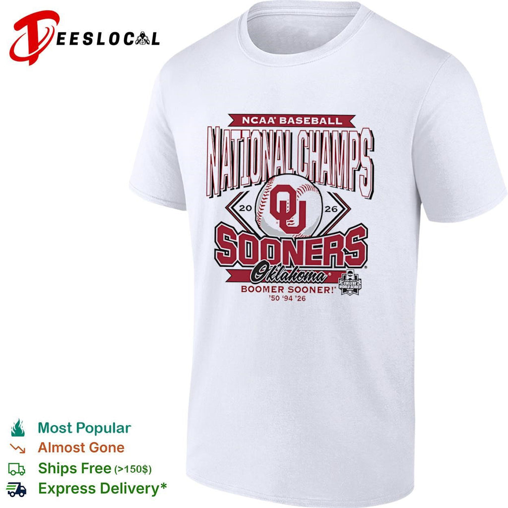 NCAA Baseball National Champs Oklahoma Sooners Boomer Sooner 50 94 26 2026 shirt Unisex