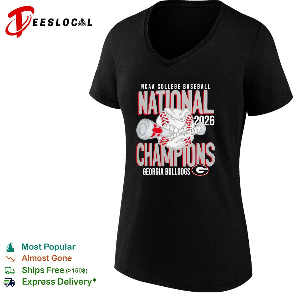 NCAA College Baseball National Champions 2026 Georgia Bulldogs shirt Unisex