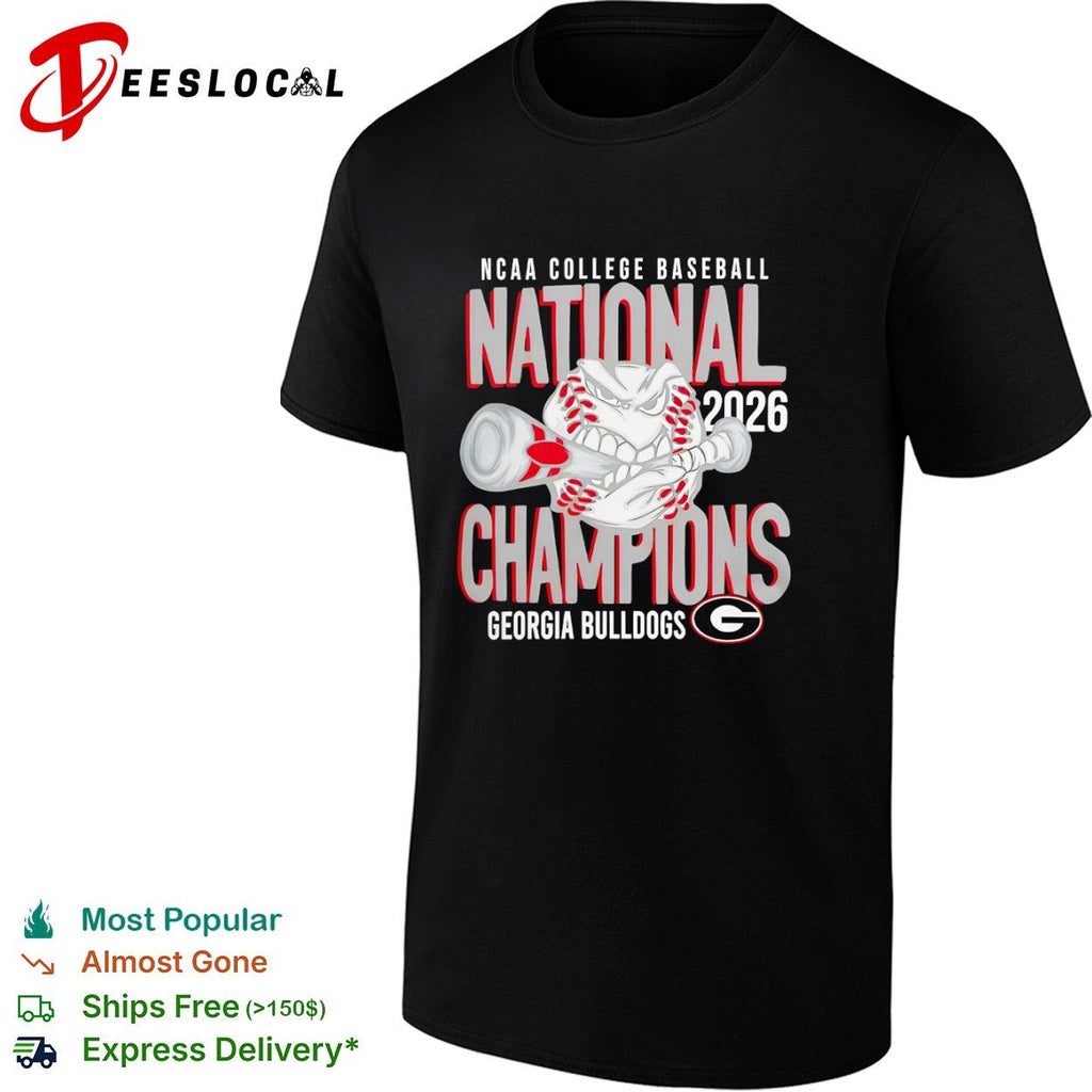 NCAA College Baseball National Champions 2026 Georgia Bulldogs shirt Unisex