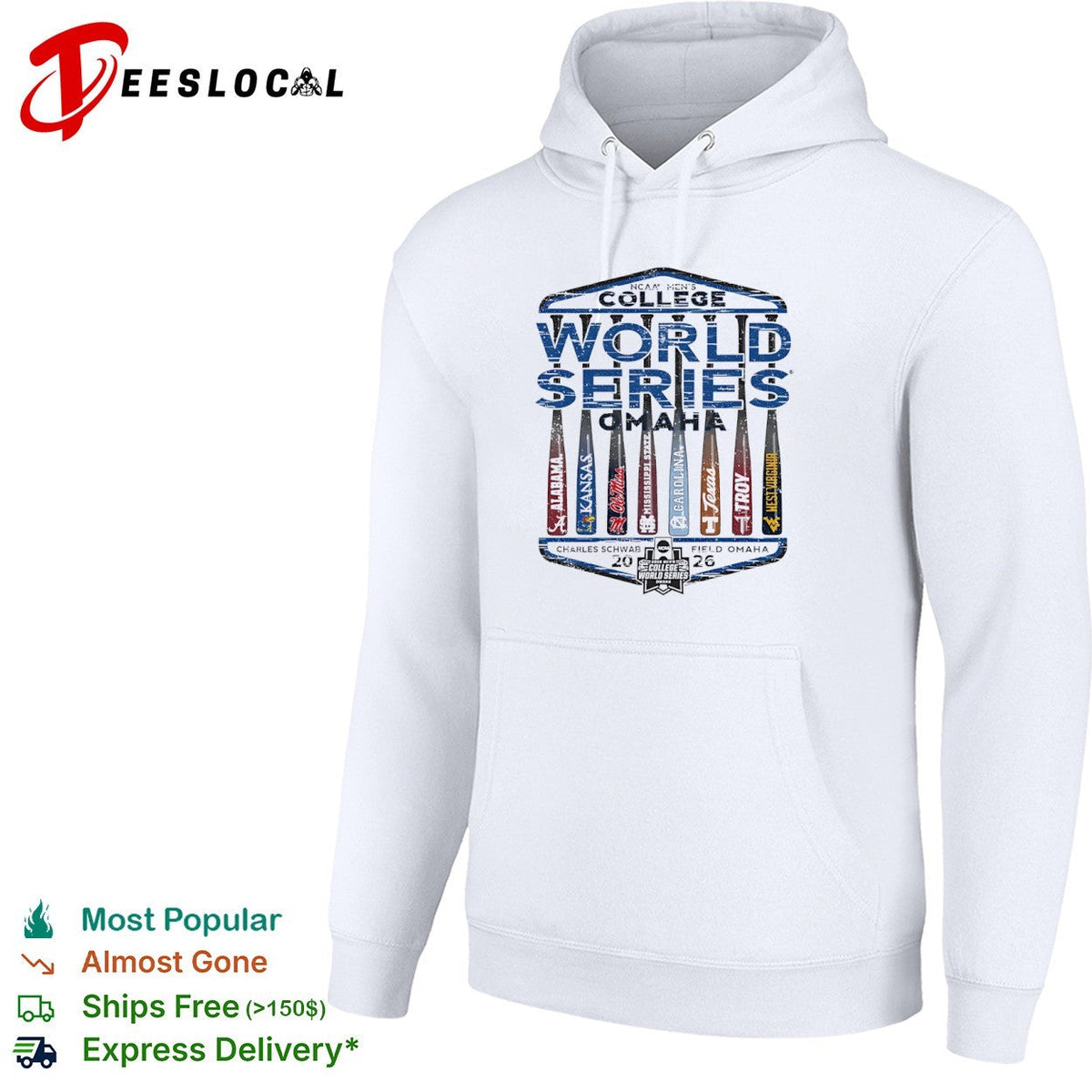 NCAA College World Series 2026 Alabama Kansas Ole Miss Mississippi State Carolina shirt Unisex