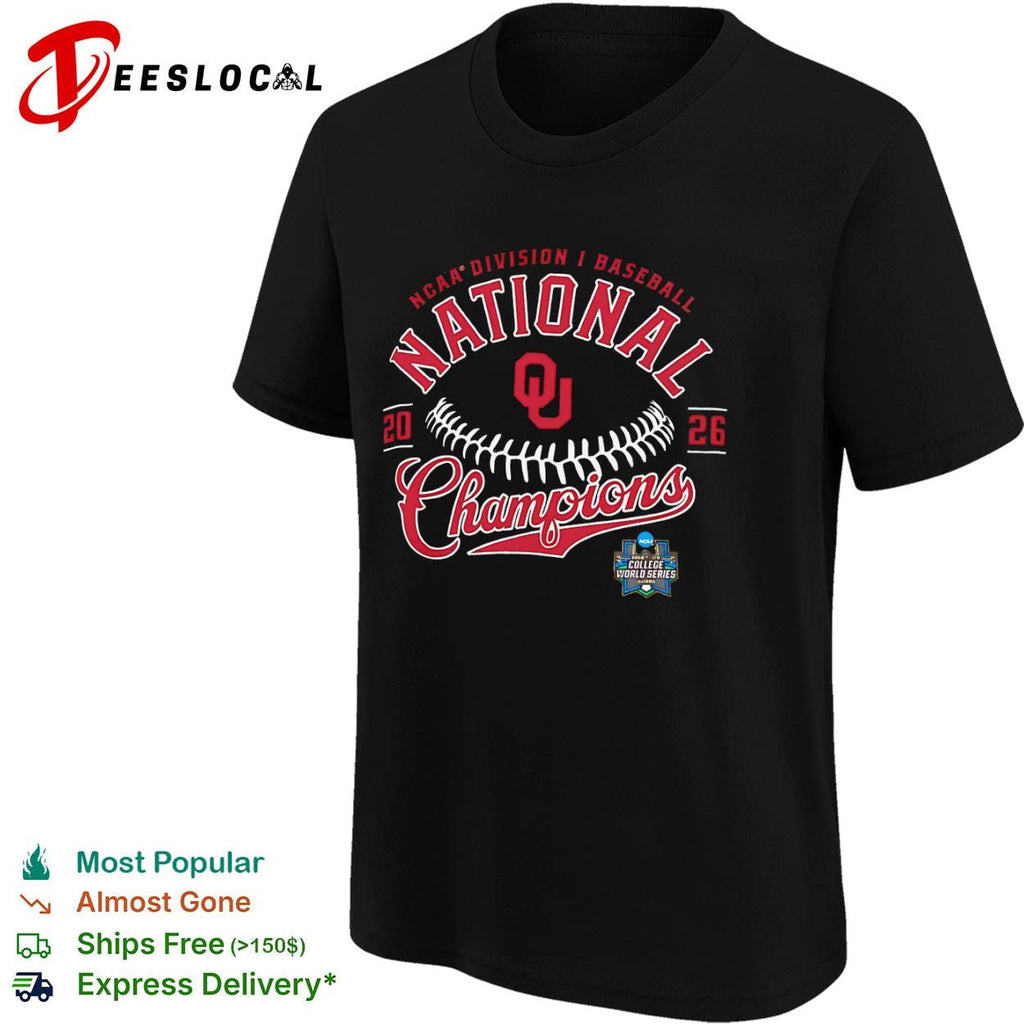 NCAA Division I Baseball Oklahoma Sooners 2026 National Champions College World shirt Unisex
