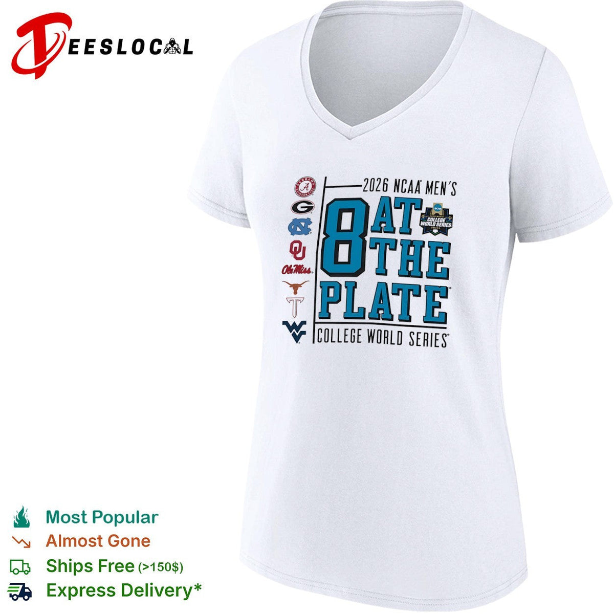 NCAA Men’s College World Series 2026 8 at the plate shirt Unisex