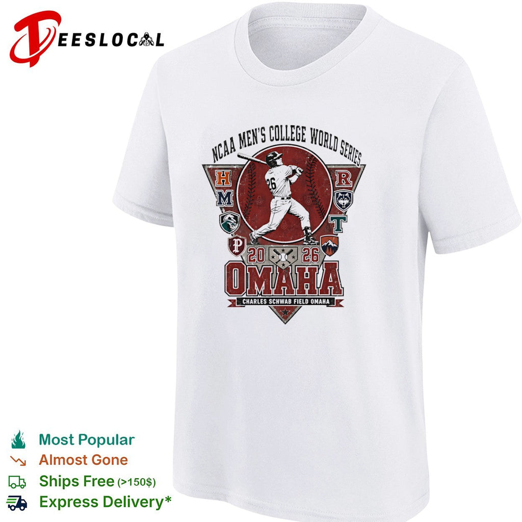 NCAA Men’s College World Series 2026 Omaha Charles Schwab Omaha Baseball shirt Unisex