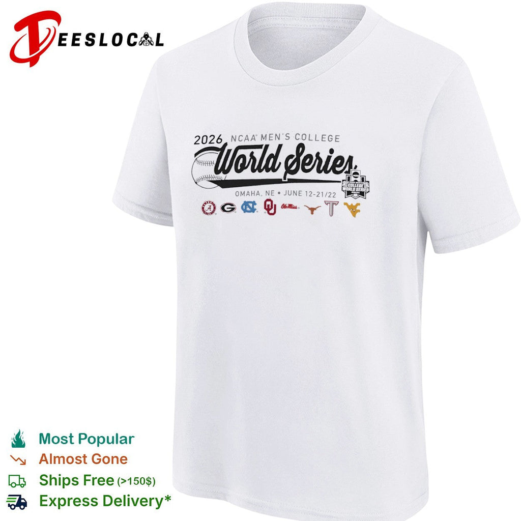 NCAA Men’s College World Series 2026 logos shirt Unisex