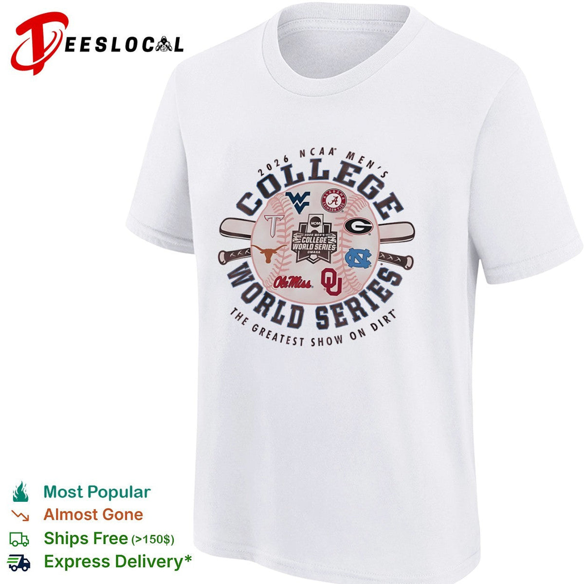 NCAA Men’s College World Series 2026 the greatest show on dirt shirt Unisex