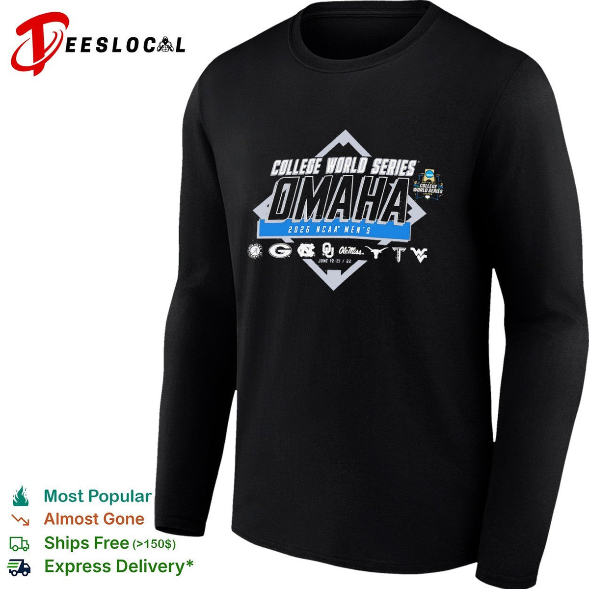 NCAA Men’s College World Series MCWS Omaha 2026 shirt Unisex