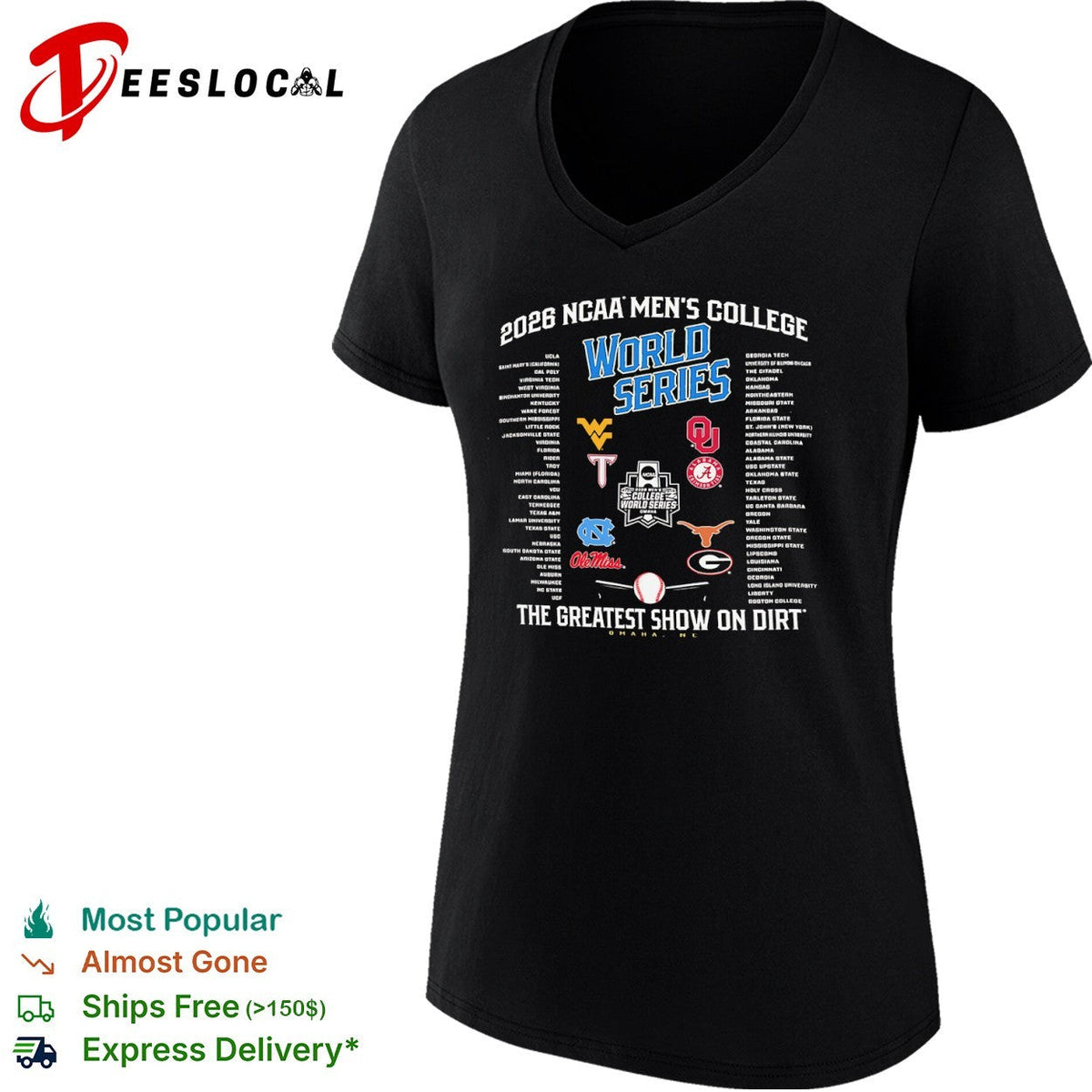 NCAA Men’s College World Series The greatest show on dirt Omaha NE shirt Unisex