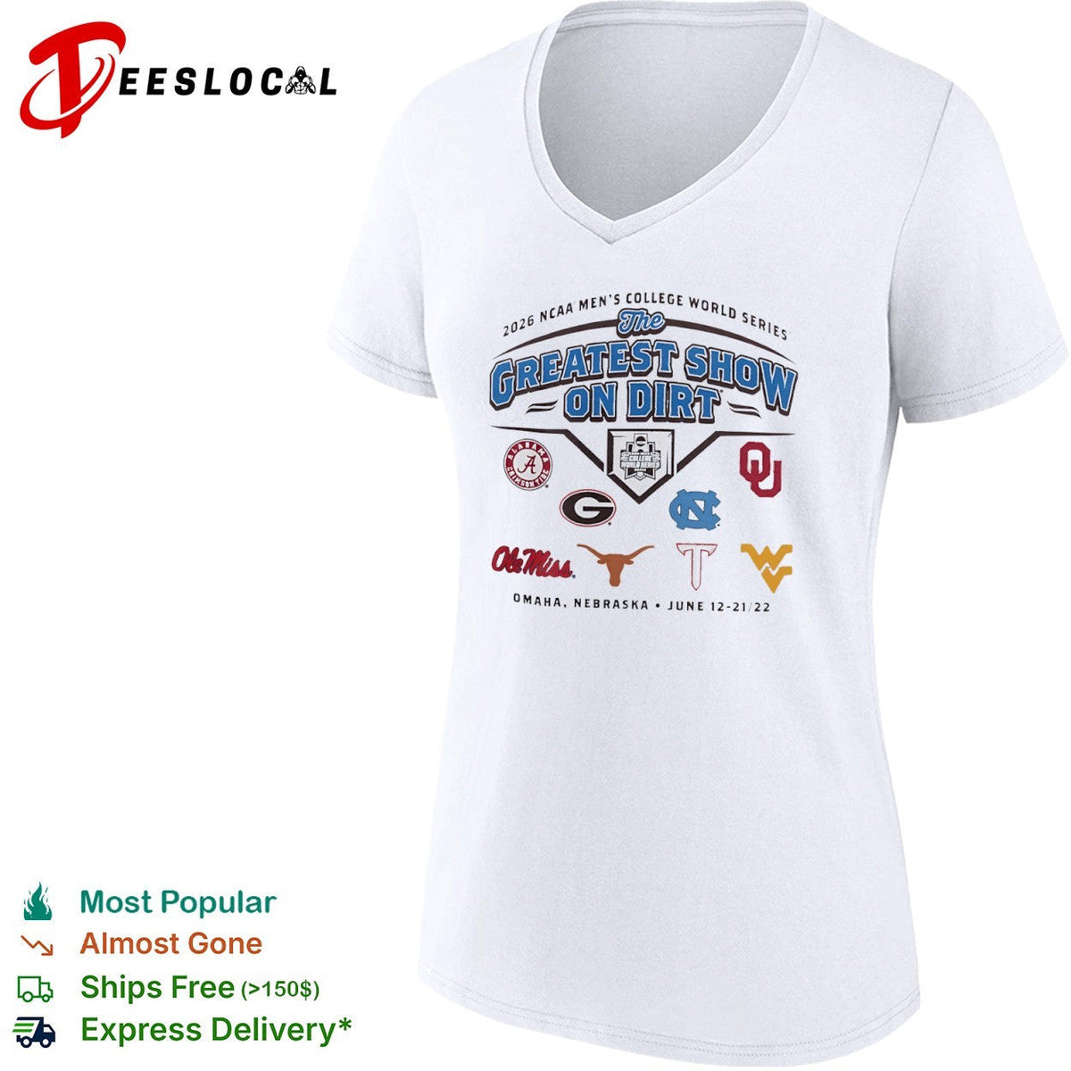 NCAA Men’s College World Series the greatest show on dirt Omaha 2026 shirt Unisex