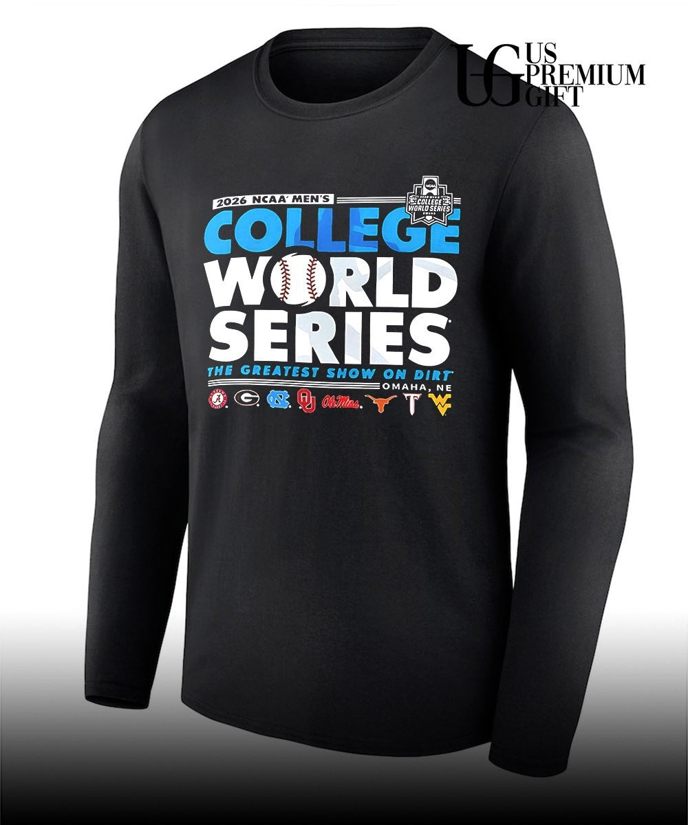 NCAA Men’s College World Series the greatest show on dirt Omaha NE 2026 shirt Unisex