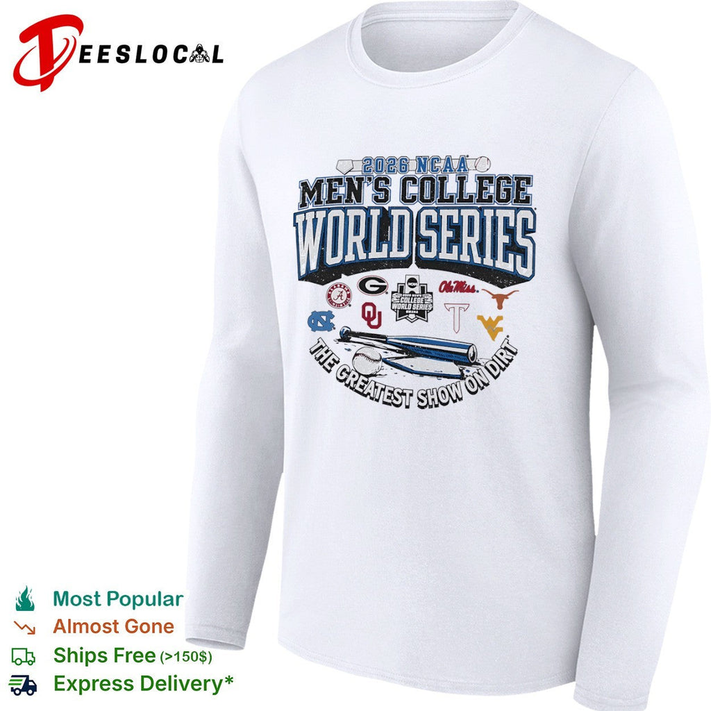 NCAA Men’s College World Series the greatest show on dirt eight team 2026 shirt Unisex