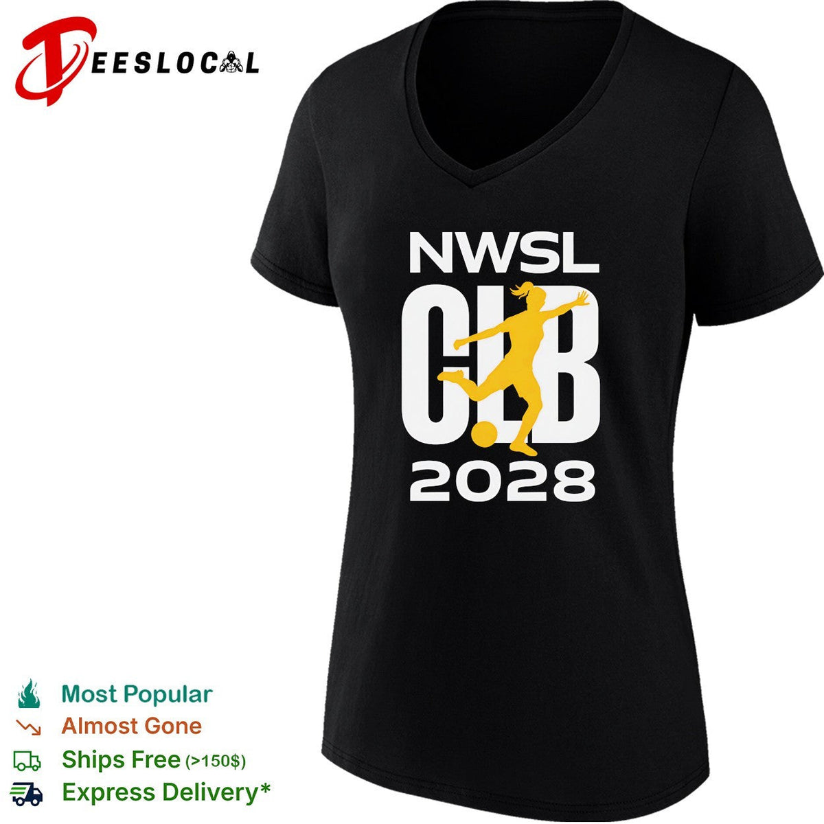 NWSL club 2028 women’s soccer player silhouette shirt Unisex