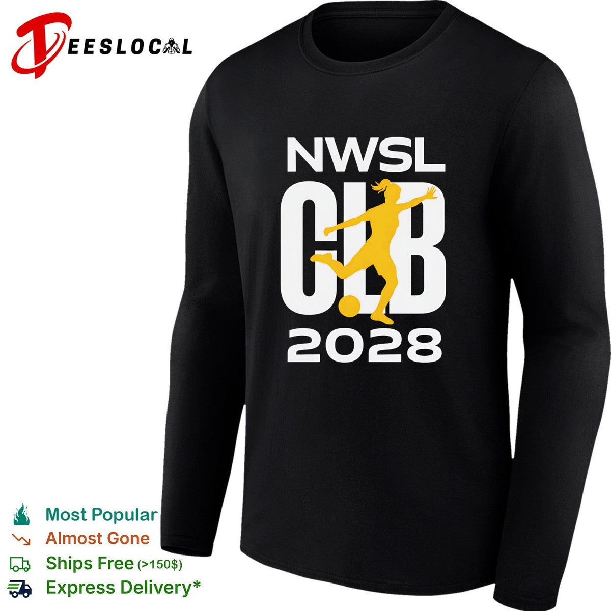 NWSL club 2028 women’s soccer player silhouette shirt Unisex