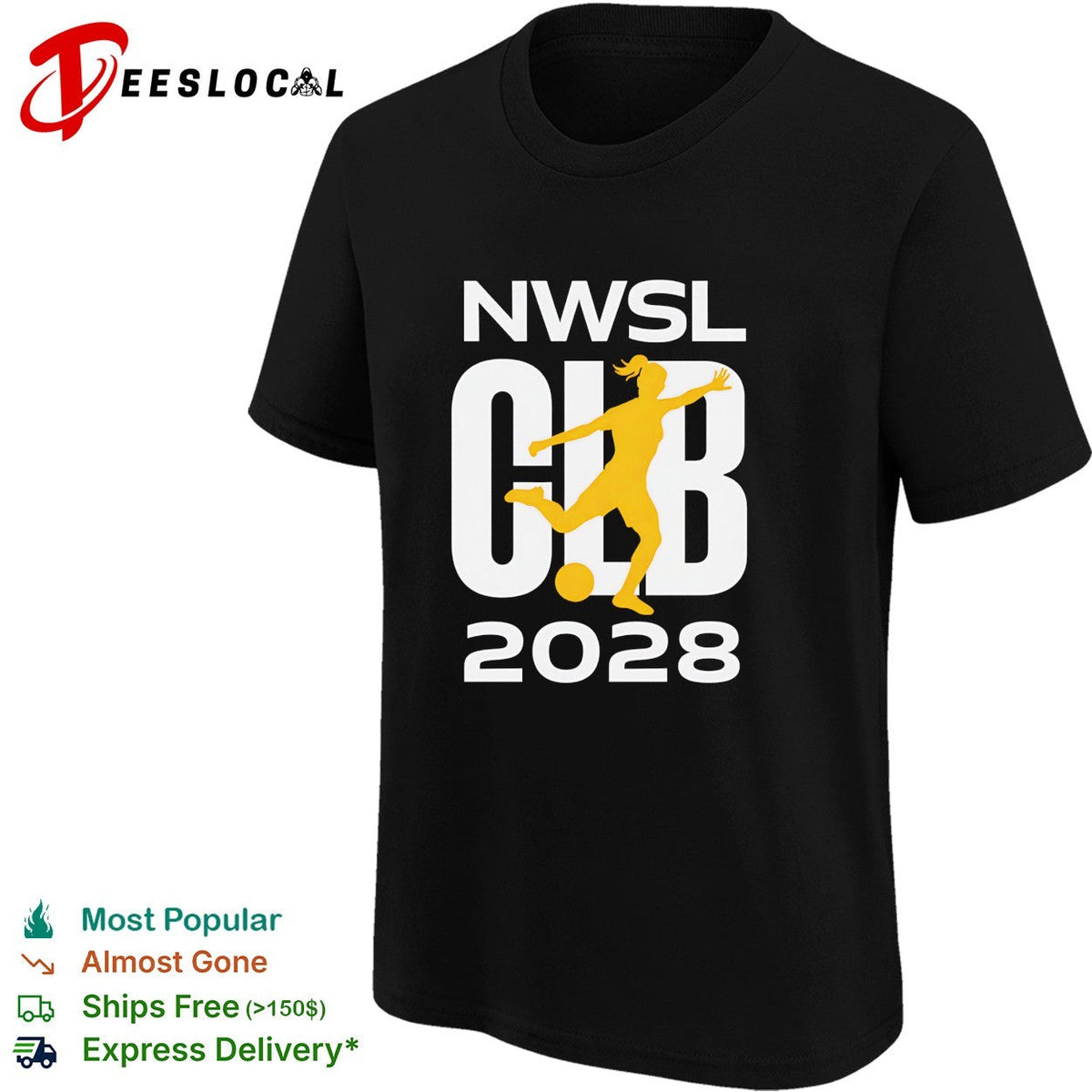 NWSL club 2028 women’s soccer player silhouette shirt Unisex