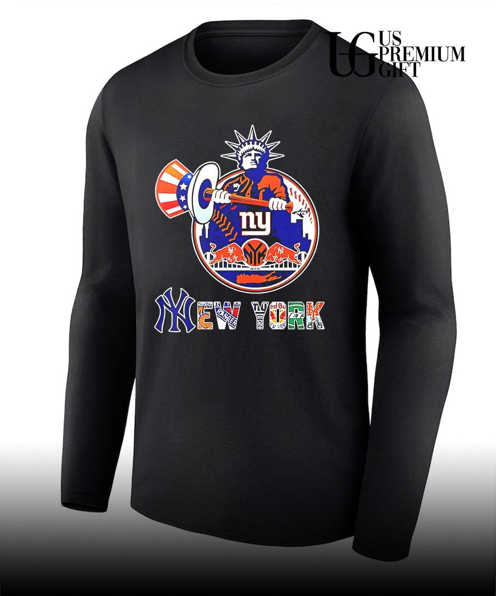 NY Yankees Mets Knicks Rangers Statue of Liberty 2026 logo shirt Unisex