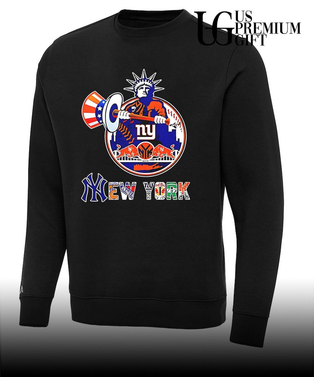 NY Yankees Mets Knicks Rangers Statue of Liberty 2026 logo shirt Unisex
