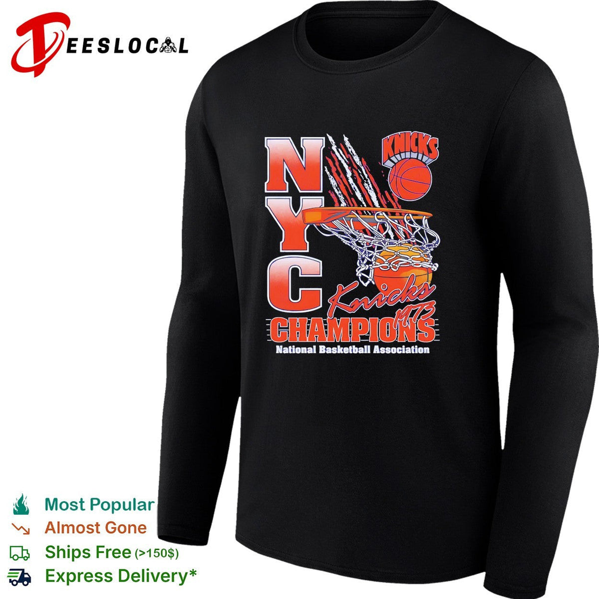NYC champions basketball net bold poster shirt Unisex